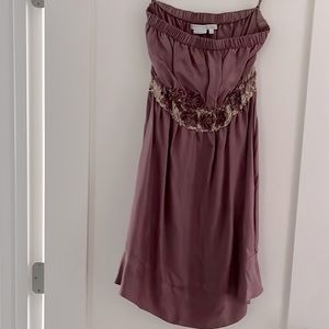 Short, strapless lavender dress. To The Max, size Small.